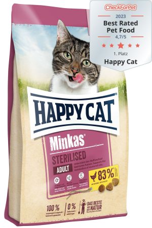 غذای خشک گربه مینکاس استرلایز هپی کت (وزن 10KG)    MINKAS STERILISED_HAPPYCAT