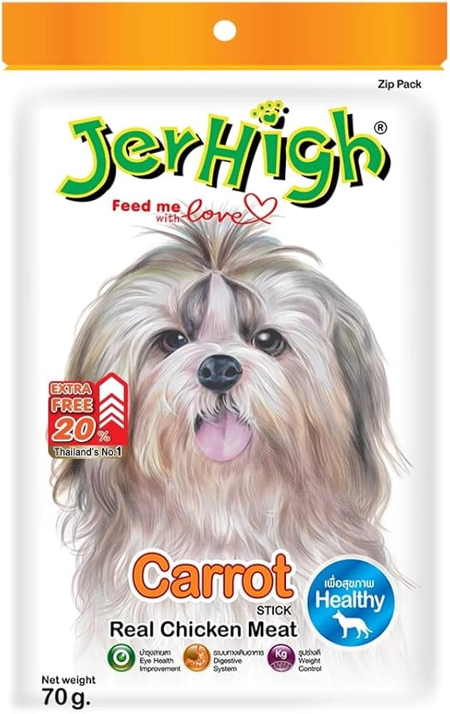 تشویقی سگ جرهای با طعم مرغ و هویج     Jerhigh (Carrot)