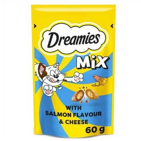 تشویقی گربه دریمیز با طعم ماهی سالمون و پنیر Dreamies — تصویر ۲