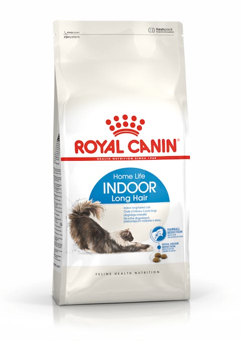 غذای خشک گربه ایندور هوم لایف-لانگ هیر رویال کنین (وزن 2KG)     INDOOR (HOME LIFE-LONG HAIR)_ROYAL CANIN